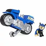 Paw Patrol, Veicolo Moto Pups di Chase, Motocicletta con Motore a retrocarica e Personaggio, per Bambini dai 3 Anni in su