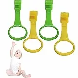 PERSEVERANCE Anelli Box Bambini, 4 Pezzi Maniglie Box Bambini, Ispessito Versione Aggiornata Anello Appendersi Box Bambino, Anelli Lettino Aiuta i Bambini a Imparare a Stare in Piedi, Taglia Grande