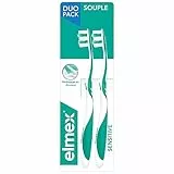 Elmex Spazzolino sensibile morbido, set di 2 spazzolini da denti, per denti sensibili, pulizia delicata e profonda