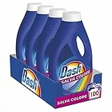 Dash Detersivo Lavatrice Liquido, 100 Lavaggi (4 x 25), Specifico per Capi Colorati, Maxi Formato, Pulizia Profonda per Tutti i Capi