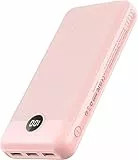VEGER Power Bank 30000mAh, 20W Ricarica rapida caricatore portatile con LED Display, USB C Powerbank con 2 Ingressi e 4 Uscite per iPhone/Samsung/Huawei/iPad/Smartphone/Tablets - Rosa