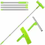 JUOIFIP Lavavetri professionale estensibile 168 cm kit per il lavaggio delle finestre con lavavetri in microfibra 3 in 1 strumenti di pulizia lunghi per vetri auto, interni, esterni, finestre alte