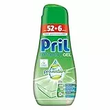Pril Pril Gel Green Tutto in 1, Detersivo Lavastoviglie In Gel, 52+6 Lavaggi