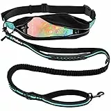PHILORN Guinzaglio per Cani Taglia Grande Fino a 150 lbs | 47' a 67' Retrattile, Mani Libere | con Cuciture Riflettenti, Tasca in Vita Regolabili, Doppio Manico, Ideale per Bicicletta, Jogging