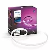 Philips Hue White and Color Ambiance Lightstrip, Kit base Striscia LED Smart da 2m, Bluetooh