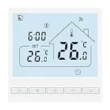 BEOK CONTROLS Tuya Termostato Intelligente Termostato Riscaldamento Termostato Ambiente Termostato Wifi Termostato per Riscaldamento a Pavimento Elettrico Compatibile Alexa, Google 16A TOL47WIFI