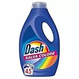 Dash Detersivo Liquido Lavatrice, Salva Colore, Mantiene Vivaci I Colori, Efficace a Freddo e in Cicli Brevi, 45 Lavaggi (2250 ml)