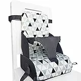 Cuscino Rialzo da Sedia per Bambini, Fansu Comodo e Sicurezza Smontabile Regolabile Cuscino Alzasedia per Seggioloni Cuscino Seduta per Sedia da Giardino (Triangolo geometria,44x28x28cm)