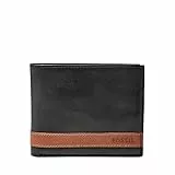 Fossil Portafoglio da uomo Quinn, 100% pelle nero 11,4 cm L x 2,5 cm L x 9,5 cm H ML3653001