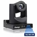 Chameye Telecamera PTZ HDMI 30x zoom ottico AI Auto Tracking PTZ Camera con display LCD, HDMI 3G-SDI IP 1080P 60fps PoE Live Streaming PTZ Camera per eventi educativi al culto della Chiesa, C730 Nero