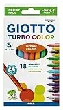 Giotto Turbo Color 18 Pennarelli Punta Fine Colori Assortiti Ricambio Astuccio