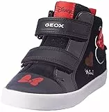 Geox B Kilwi Girl D, Sneakers Bambine e ragazze, Nero/Rosso (Black/Red), 24 EU