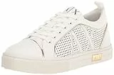Sneakers Donna Bianco Sneakers Casual con Rifiniture a Contrasto e Logo Laterale 36