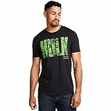 Marvel Hulk Text T-Shirt, Nero (Black Blk), XX-Large Uomo