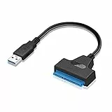 GeekerChip Adattatore USB 3.0 a SATA, Convertitore e Esterno USB 3.0 a SATA per HDD SSD 2.5,Cavo 5Gbps Supporta Windows XP/Vista/7/8/10 e Mac OS ECC