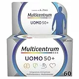 Multicentrum Uomo 50+ Integratore Alimentare Multivitaminico, con Vitamina D3, Contro la Stanchezza per Uomini oltre 50 anni, 60 Compresse