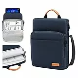 Dadanism 9-11' Custodia Borsa con Tracolla per iPad 9a/8a/7a Gen 10,2, iPad Air 5/4 10,9 2022/2020, iPad 10a Gen 10,9 2022, iPad PRO 11 M2 2022-2018, Galaxy Tab A8 10,5/S6 Lite 10,4/S8 S9 11', Indaco