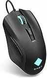 HP - Gaming OMEN Vector Mouse, 6 Tasti Programmabili, DPI 100 a 16.000, Sensore Precisione OMEN Radar 3, LED Personalizzabili, Rotella Scorrimento, Cavo USB Cablato, Regolazione Peso fino 25 g, Nero