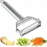 Pelapatate Professionale, Magsellsky 3 In 1 Pelapatate Julienne, Taglia Julienne di Grado Commerciale-Frutta, Patate, Carote,Cetrioli-Cucina,Graffetta per La Casa - Pelapatate e Trituratore per Carote