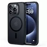 ESR Cover Magnetica per iPhone 15 PRO, Compatibile con MagSafe, Custodia con HaloLock, Protezione di Livello Militare, Resistente all'ingiallimento, Retro Resistente ai Graffi,Nero Opaco