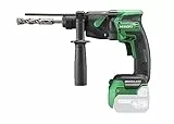 HIKOKI Martello perforatore a batteria DH18DPBW4Z, attacco SDS-plus, (18 V, energia: 1,3 J, numero di colpi: 0-5500 min-1, brushless) accessori: in cartone, senza batteria, caricatore e valigetta per