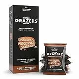 Protein Grazers | Doppio Cioccolato Croccante | Biscotto ricoperto di cioccolato | Spuntino ad alto contenuto proteico | Protein Works | 18 Biscuits
