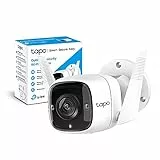 TP-Link Tapo C310 Telecamera Wi-Fi Esterno UHD 3MP Telecamera IP di Sorveglianza, Notifiche in Tempo Reale, Visione Notturna fino 30m, Impermeabile IP66, 2 Vie Audio, Compatibile con Alexa