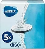 BRITA Filtri MicroDisc per Bottiglia e Borraccia Filtrante per acqua - incl. 5 Filtri per la riduzione di cloro, erbicidi, pesticidi e impurità