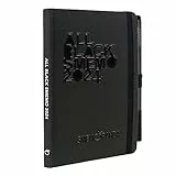 Smemoranda All Black - Diario Agenda Settimanale 2023-2024, 13 Mesi, Settembre 23 - Settembre 24, Copertina Flessibile e Chiusura Elastica, Dimensioni 12 x 16,5 cm, Nero - con Penna Faber-Castell