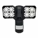 Faretto LED da esterno con Sensore di Movimento, SANSI 36W Proiettore 3600lm Super Luminosa Faretti LED Impermeabile IP65 Faro Led Esterno per Giardino, Autorimessa, Cortile - Nero