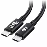 Cable Matters [Certificato USB-IF] cavo USB C 240w lungo 2m per MacBook Pro, Dell XPS (cavo USB type-C ricarica rapida, cavo USB C da 140 W) con Power Delivery 3.1 in Nero (USB 2.0, senza video)
