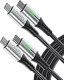 INIU 240W Cavo USB Type-C Ricarica Rapida, [2Pezzi 2m] PD3.1 Cavo USB C USB C, Nylon Cavo Type C per iPhone 15 Pro MacBook Ipad Dell HP Laptop, Steam Deck Surface Pro, Samsung Galaxy S21 S22 S23 ecc.