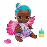 My Garden Baby - Bambola Junior Fenicottero Azzurra con PAnnolino Riutilizzabile, Biberon e tanti altri Accessori, Giocattolo per Bambini, 3+ Anni, HPD11