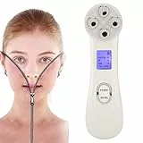 Macchina EMS RF, Ultrasuoni Terapia,Ultrasuoni Viso Antirughe, luce colorata a LED a radiofrequenza per elettroporazione, strumento per stringere la pelle,Con Terapia LED Cura Della Pelle per(Bianco)
