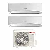 Ariston Prios 9+9 Climatizzatore Fisso Dual Split Wi-Fi Ready, Bianco, 9.000 btu [Classe di efficienza energetica A++]