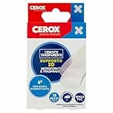 CEROX Pronto Rimedio, Linea di Cerotti Grandi Microperforati e Traspiranti - Garza Disinfettante, Trasparenti, Confezione da 12 Pezzi singolarmente confezionati - Dispositivo Medico senza PVC