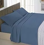 Italian Bed Linen Max Color Completo Letto, 100% Cotone, Avio, Matrimoniale, 2 Posti, 4 unità