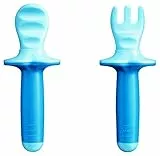 MAM dipper Set, Set Posate con Forchetta e Cucchiaio, 6+ Mesi, Azzurro