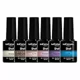 Cofanetto Fairy Tale • Collezione Shell • Smalto Semipermanente per Unghie • 6 Colori UV LED • Set per Manicure Semipermanente con 6 Smalti Nail Polish Soak Off Gel • Norme CE Europee • Méanail Paris