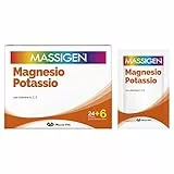 Massigen Magnesio E Potassio Integratore Multivitamine Gusto Arancia Rossa, 30 Bustine Da 6 Grammi