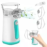 JOIENDY Aerosol Portatile Macchina Aerosol Adulti e Bambini - Ultrasuoni Aerosol Silenzioso, USB-C Ricaricabile, 2 Maschere E Boccaglio, Velocità Regolabile- Verde