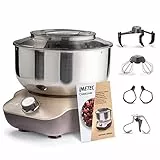 Imetec Cakelover, Impastatrice Planetaria di 5 lt per Dolci, Creme, Pizza, Pane, Pasta - 1500w, 6 Velocità, con Ciotola in Acciaio Inox, Doppio Gancio, Fruste - Design Compatto, Ricettario Incluso