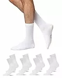 Snocks Calzini Uomo Spugna Bianchi Calze Sportive Uomo (4x paia) Calze Tennis Bianco Taglia 43-46 Calzini Uomo Cotone Calzini Uomo Spugna Sportivi