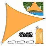 Yuragim Tende da Sole per Esterno, Vela Ombreggiante, Tenda a Vela Impermeabile Triangolare 3x3x3m, Protezione Raggi 95% UV Vela Parasole Ombreggiante, Adatto per Esterni, Terrazza, Giardino, Prato