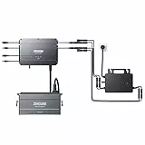 Zendure Impianto fotovoltaico da balcone SolarFlow, 960 Wh LiFePo4 batterie, Ingresso solare 800W, Uscita 1.200W, installazione facile, App AIoT, impermeabile IP65, 0 dB