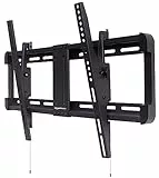 Amazon Basics, Supporto da parete per TV a basso profilo con livellamento orizzontale dopo l'installazione, per da 32 pollici a 86 pollici, Nero, Da 81,2 cm a 218 cm