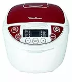Moulinex - Multicooker Plastica, 12 programmi, cuoci-riso e cottura a vapore, capacità 5 l, potenza 750 W, contenitore antiaderente amovibile, tecnologia Fuzzy Logic [comandi in lingua inglese]