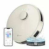 LEFANT Robot Aspirapolvere Lavapavimenti con Mappatura,Navigazione LDS,4000 Pa Potente Aspirazione,150 min,Zona Vietata,Aspirapolvere Robot Sottile da Diam 32 cm Controllo App/Alexa,Grigio Champagne