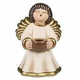 THUN, Iconico Angelo Valerie in Ceramica Decorata a Mano con Candela, Versione Maxi, Simbolo di Protezione e Amore, 52 cm h