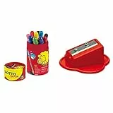 GIOTTO be-bè GIOTTO BEBE' - Barattolo Da 10 Matitoni, 7 mm, Colori Vivaci matite colorate e pastelli a cera temperamatite per bambini